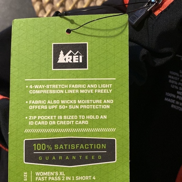 NWT Women’s REI Fast Pass 2 in one Polyester Running Shorts Size XL - Picture 8 of 8